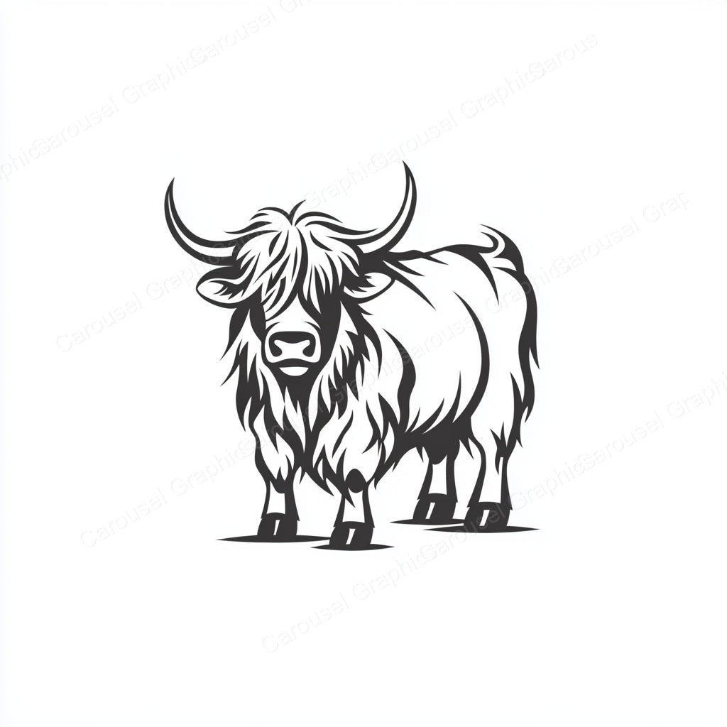 Highland Cow Vector Graphic preview