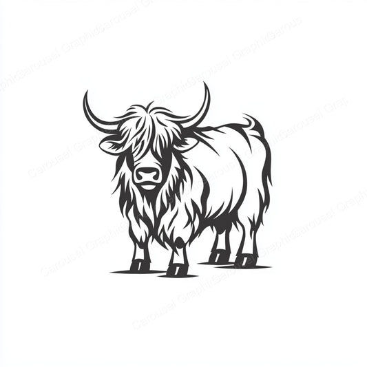 Highland Cow Vector Graphic preview