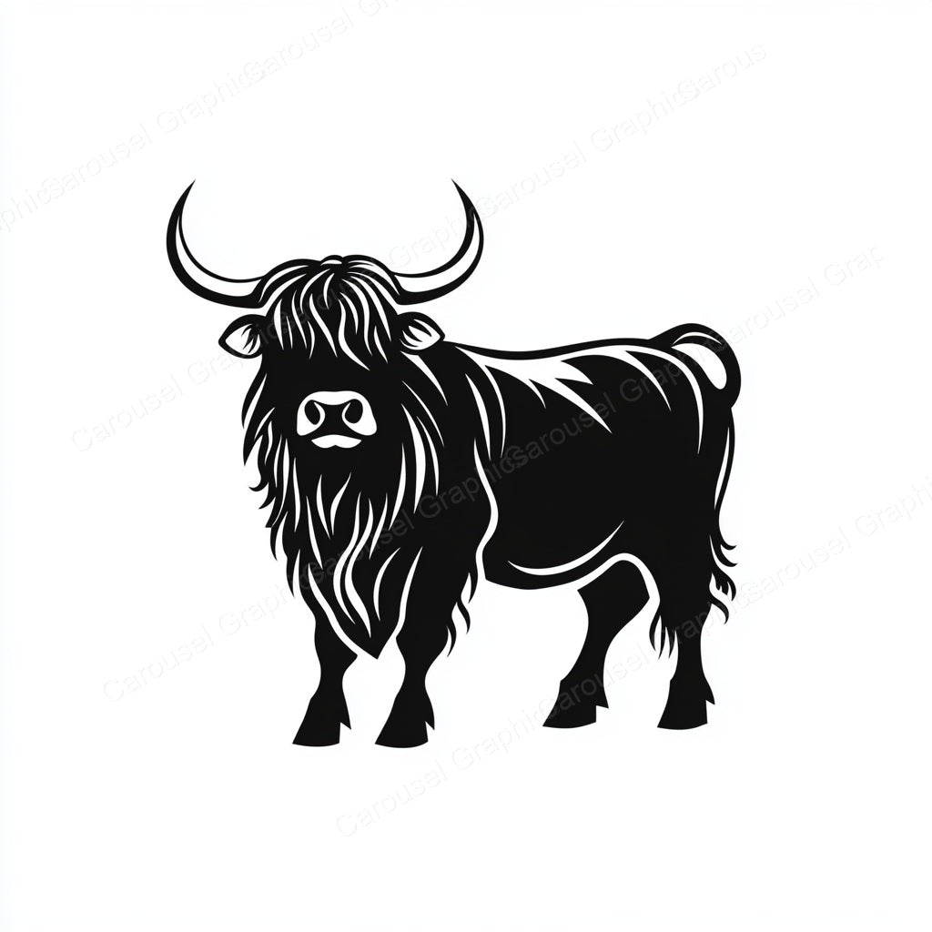 Highland Cow Vector Graphic preview
