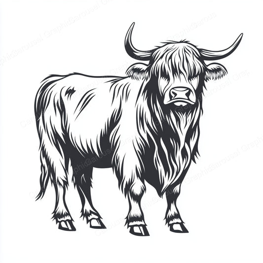 Highland Cow Vector Graphic preview