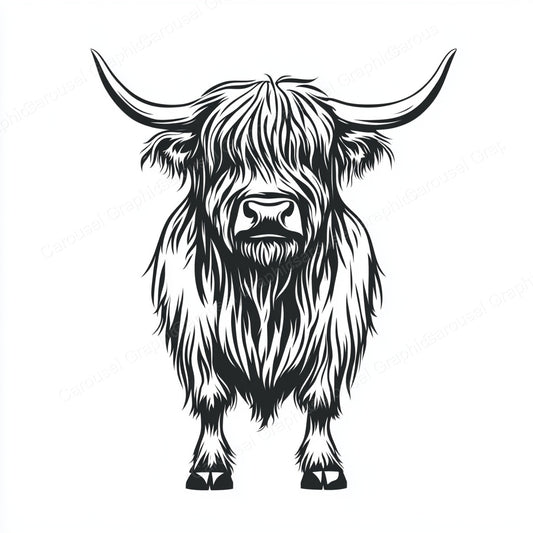 Highland Cow Vector Graphic preview