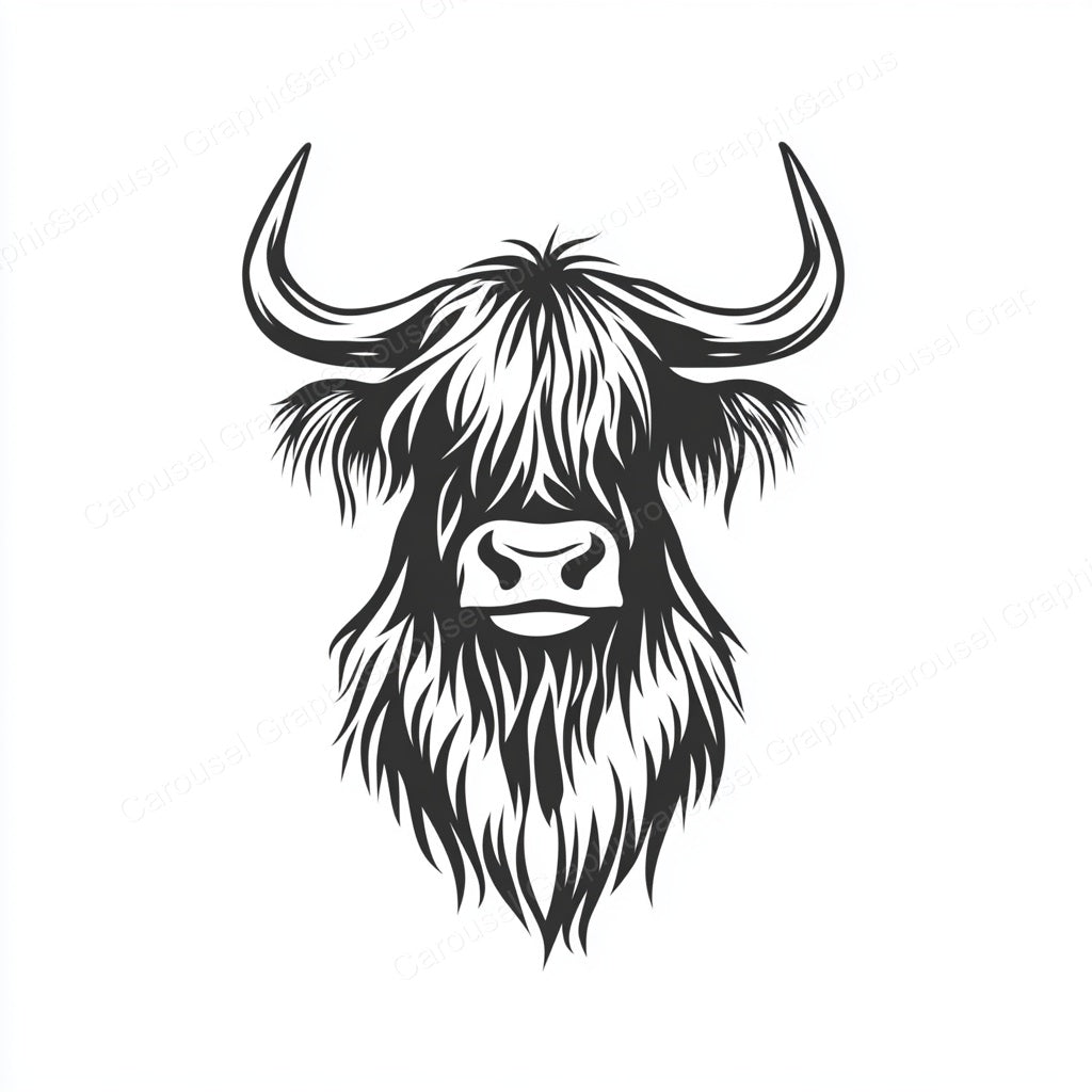 Highland Cow Vector Graphic preview
