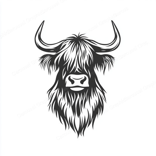 Highland Cow Vector Graphic preview