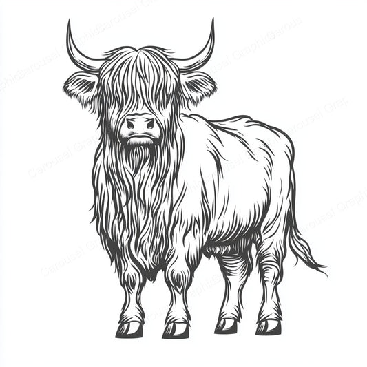 Highland Cow Vector Graphic preview