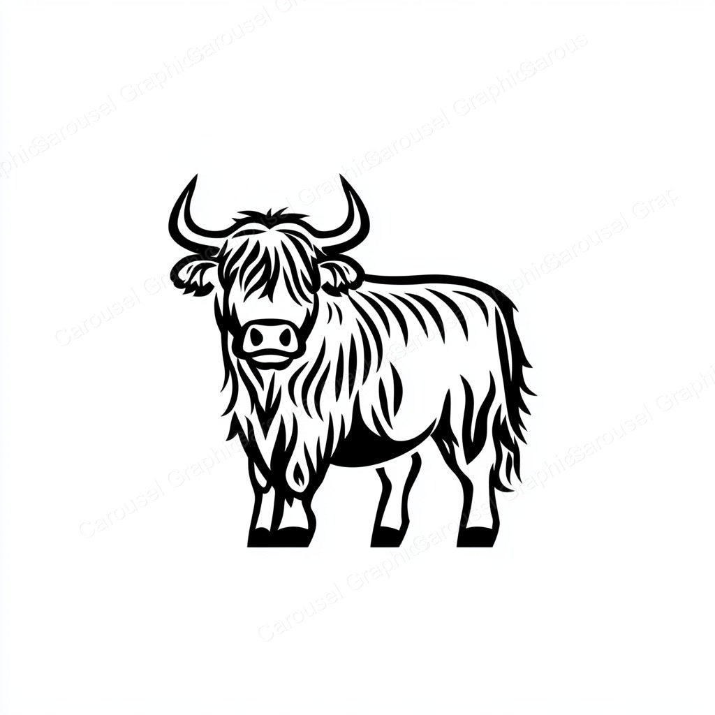 Highland Cow Vector Graphic preview