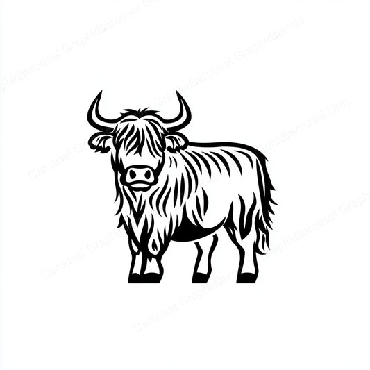 Highland Cow Vector Graphic preview