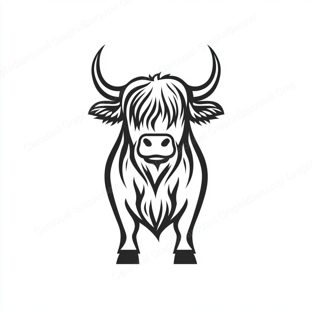 Highland Cow Vector Graphic preview