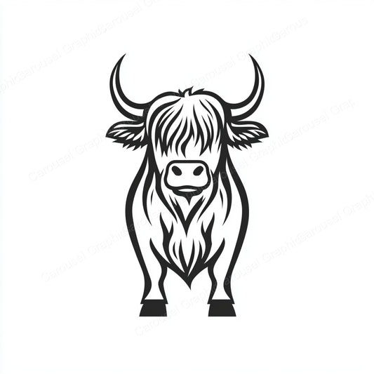 Highland Cow Vector Graphic preview