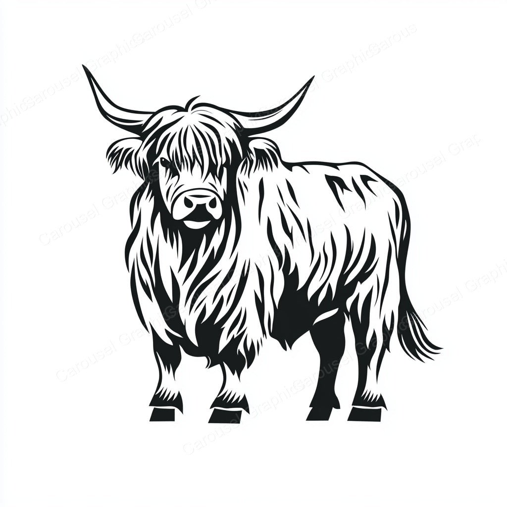 Highland Cow Vector Graphic preview