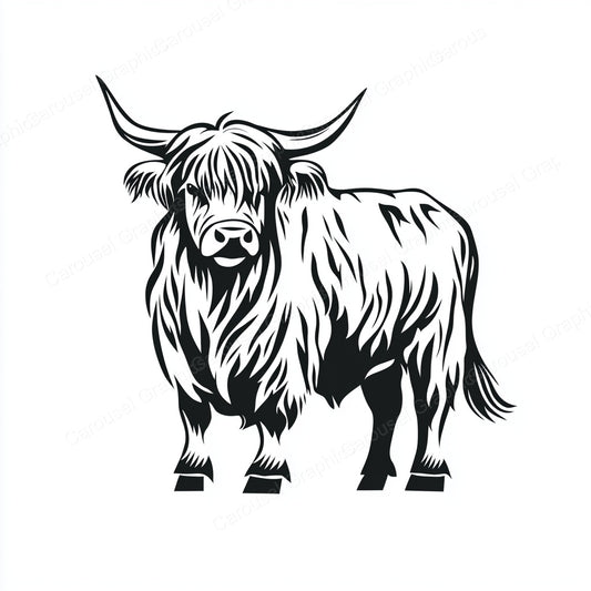 Highland Cow Vector Graphic preview