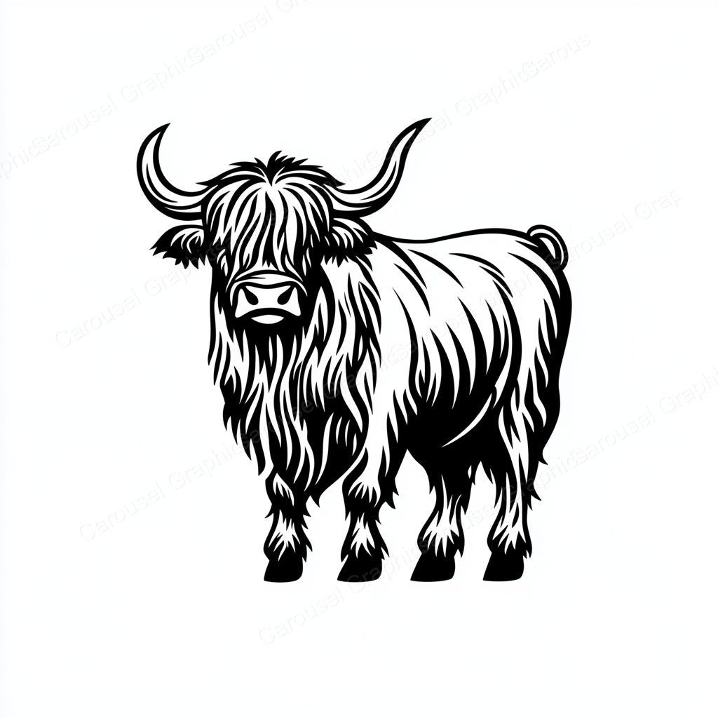 Highland Cow Vector Graphic preview
