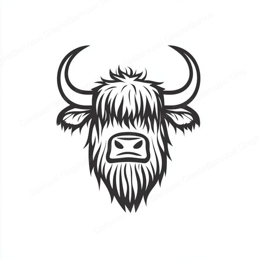 Highland Cow Vector Graphic preview