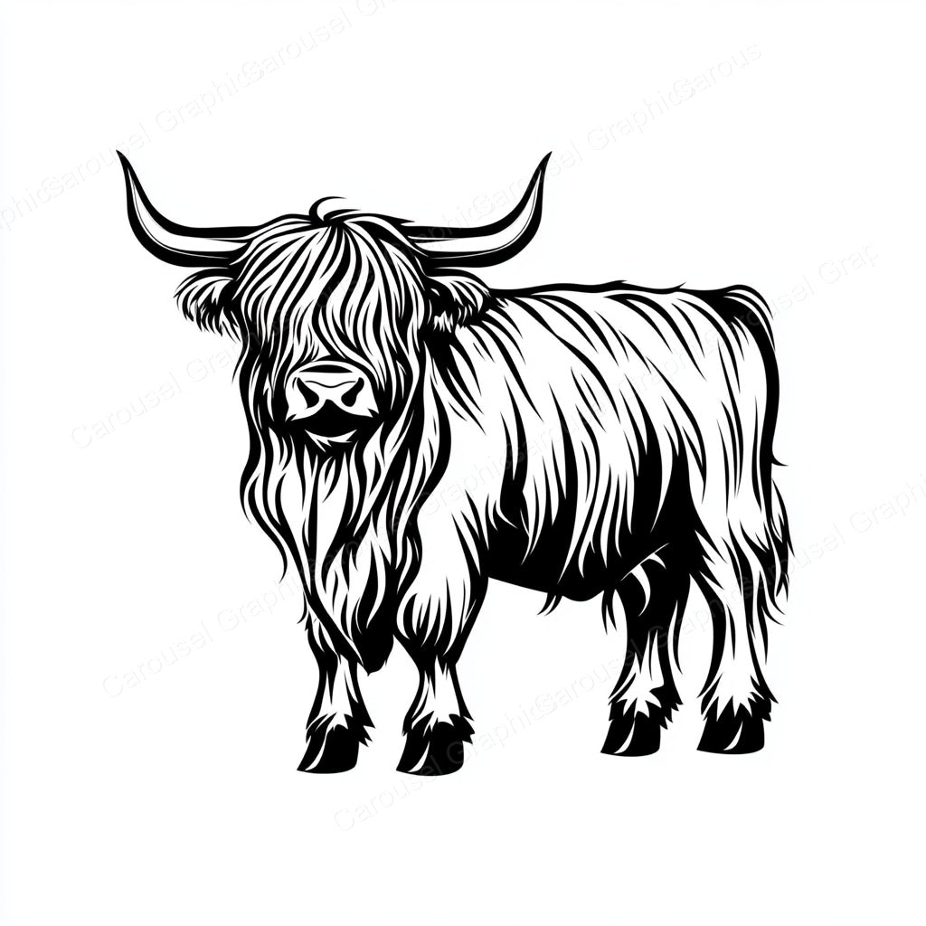 Highland Cow Vector Graphic preview