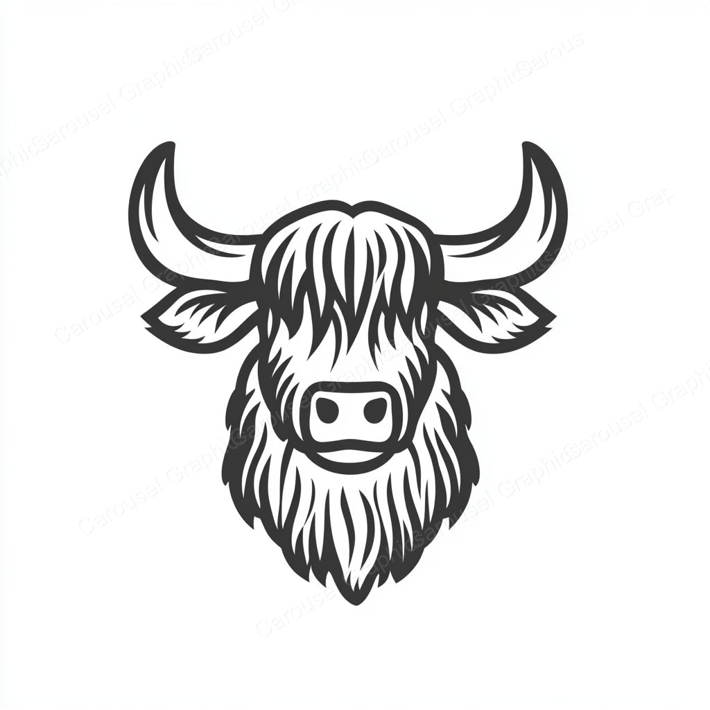 Highland Cow Vector Graphic preview