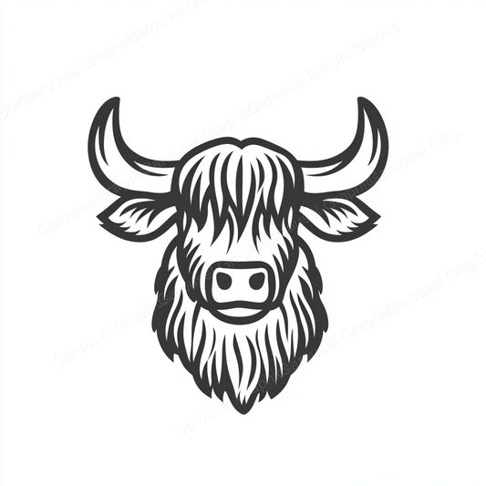 Highland Cow Vector Graphic preview
