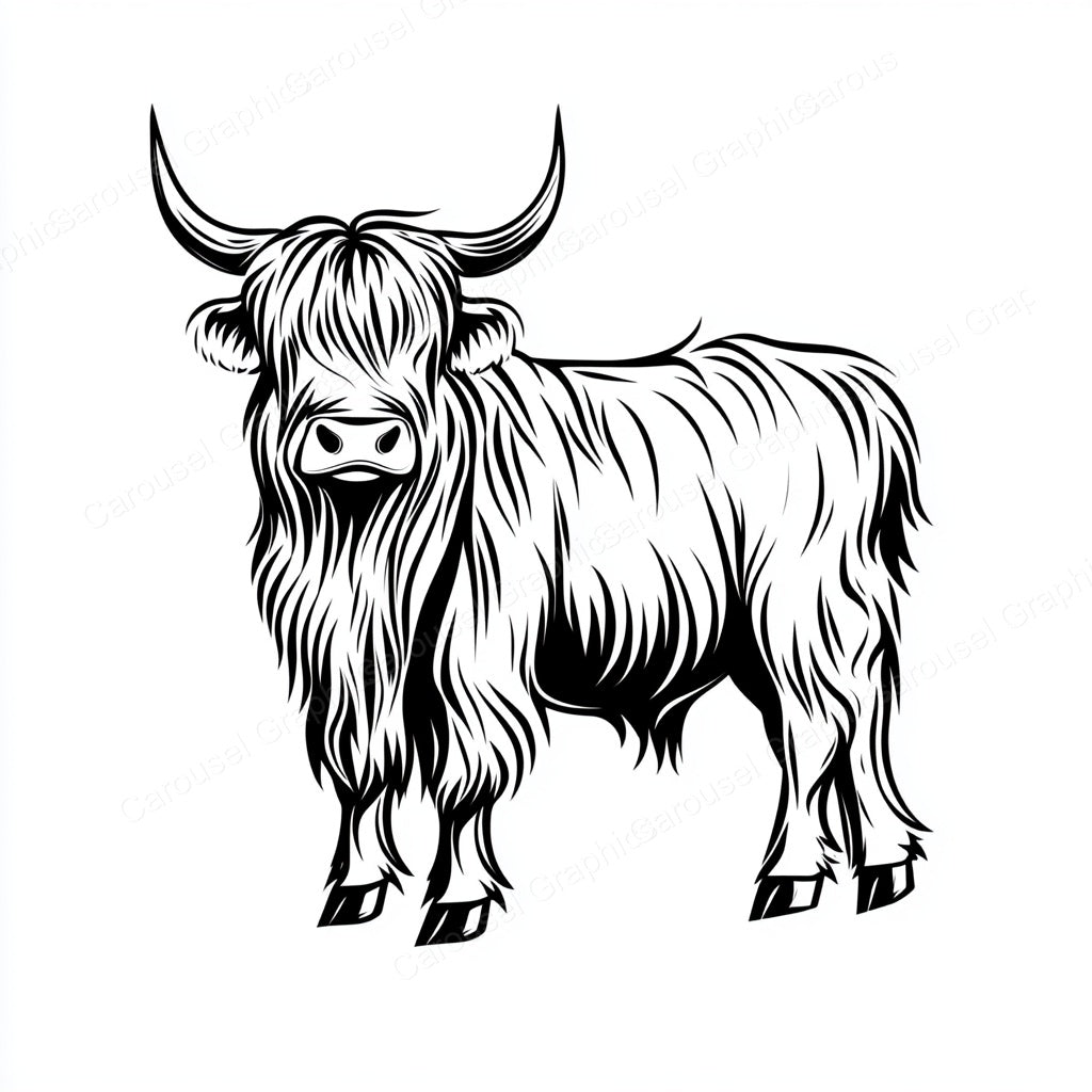 Highland Cow Vector Graphic preview
