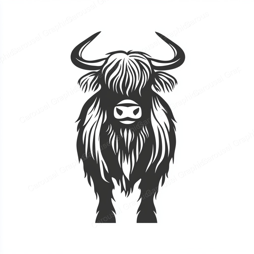 Highland Cow Vector Graphic preview