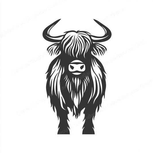 Highland Cow Vector Graphic preview