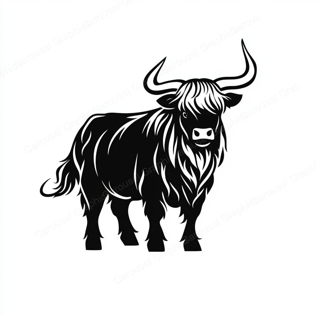 Highland Cow Vector Graphic preview