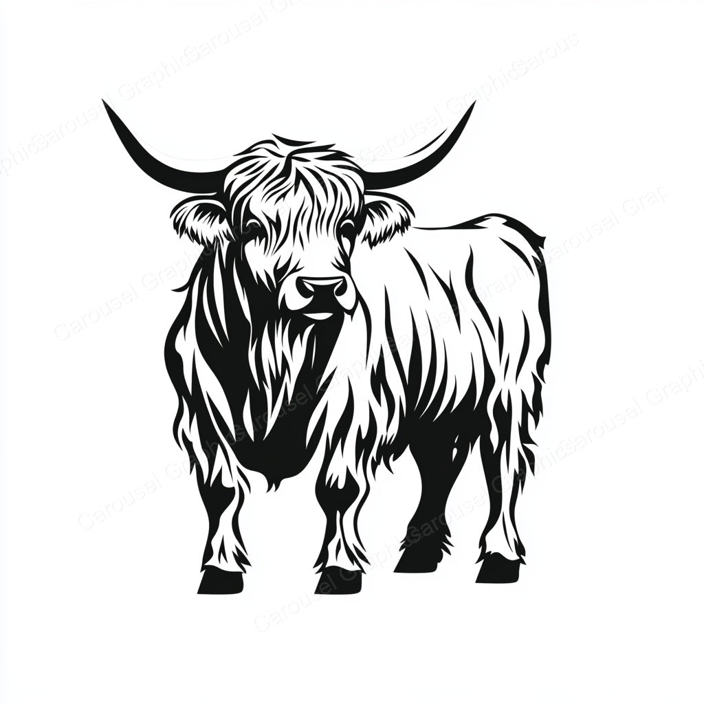 Highland Cow Vector Graphic preview