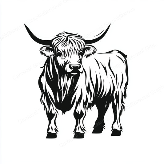 Highland Cow Vector Graphic preview