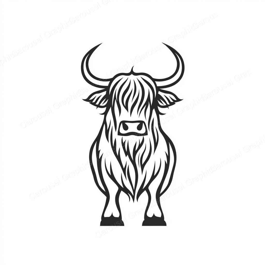 Highland Cow Vector Graphic preview
