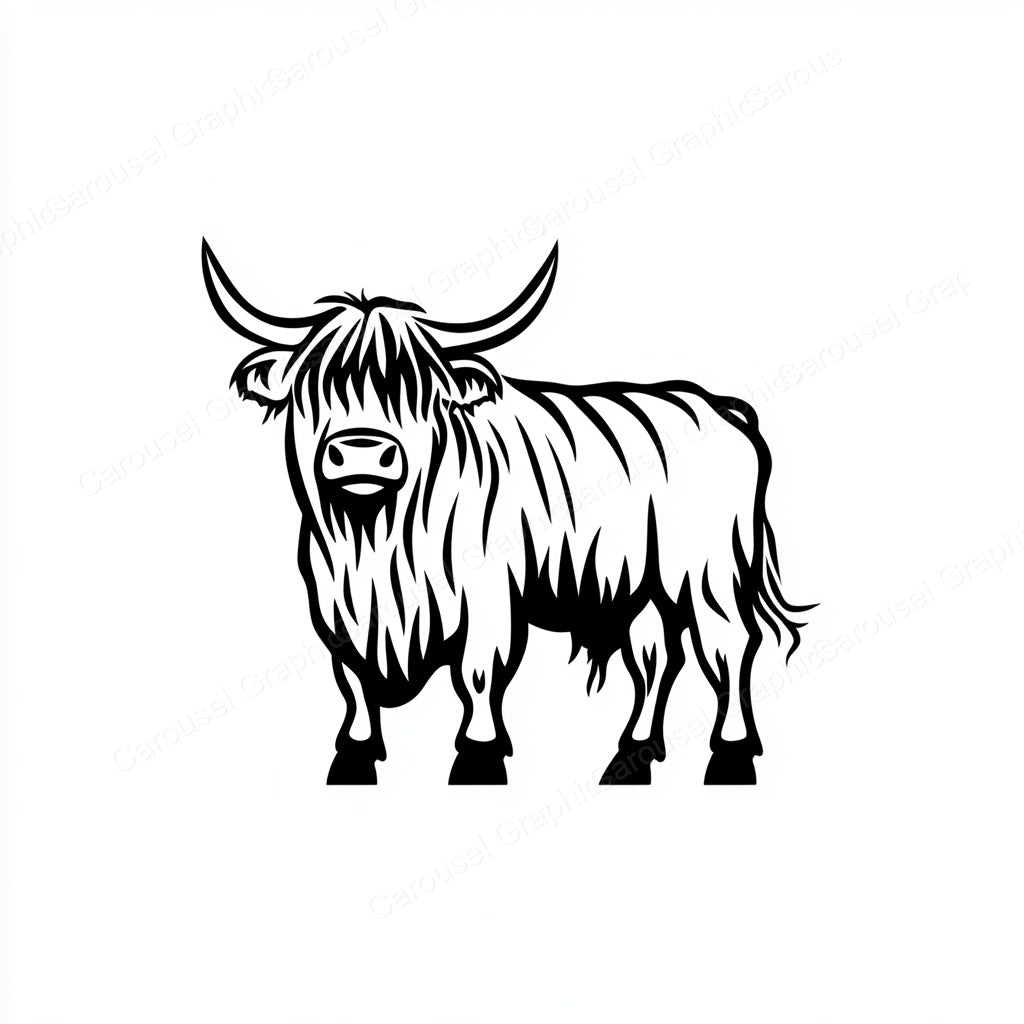 Highland Cow Vector Graphic preview