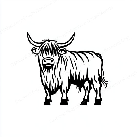 Highland Cow Vector Graphic preview