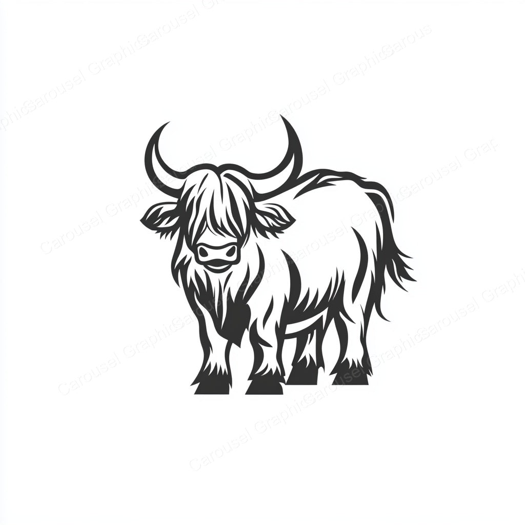 Highland Cow Vector Graphic preview