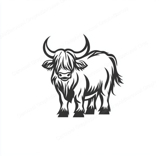 Highland Cow Vector Graphic preview