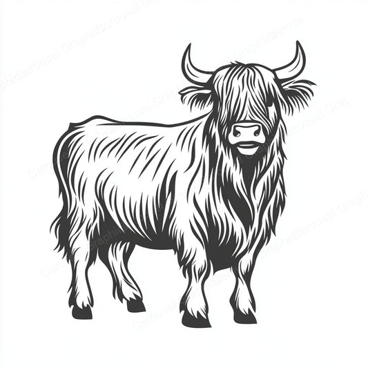 Highland Cow Vector Graphic preview