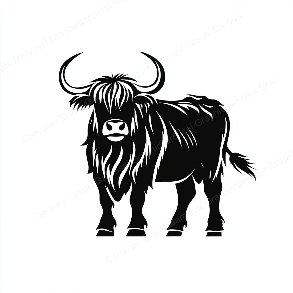 Highland Cow Vector Graphic preview