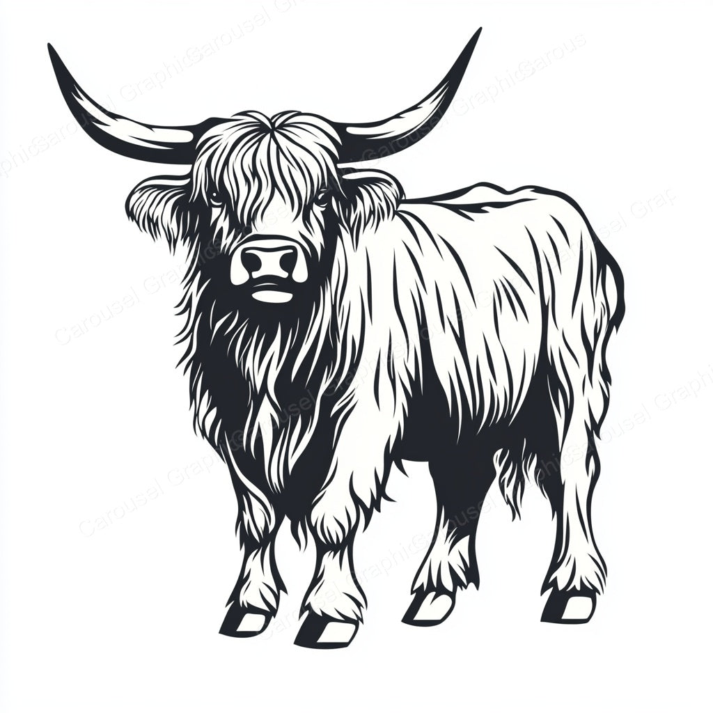 Highland Cow Vector Graphic preview