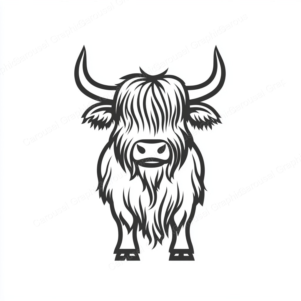 Highland Cow Vector Graphic preview