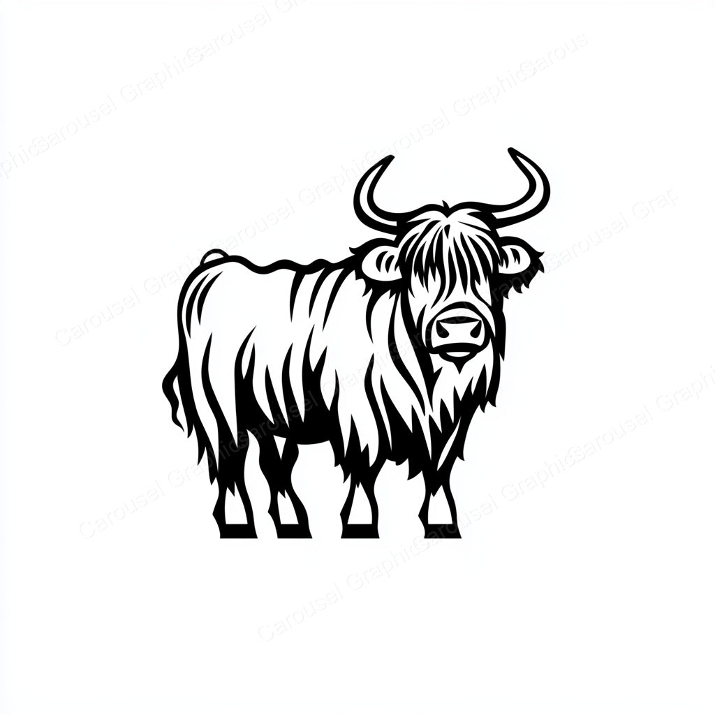 Highland Cow Vector Graphic preview