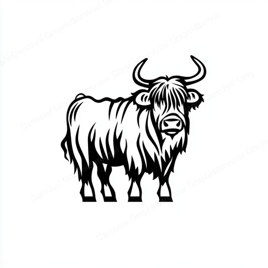 Highland Cow Vector Graphic preview