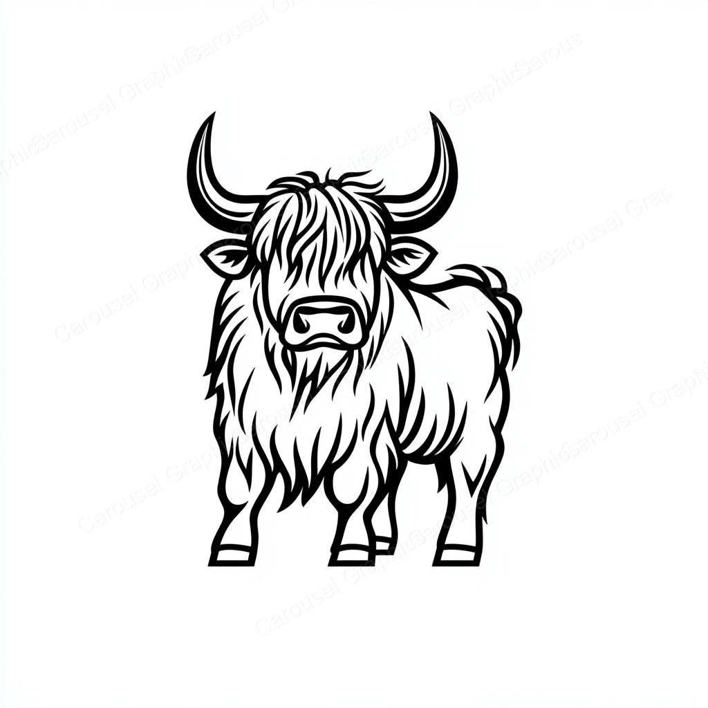 Highland Cow Vector Graphic preview
