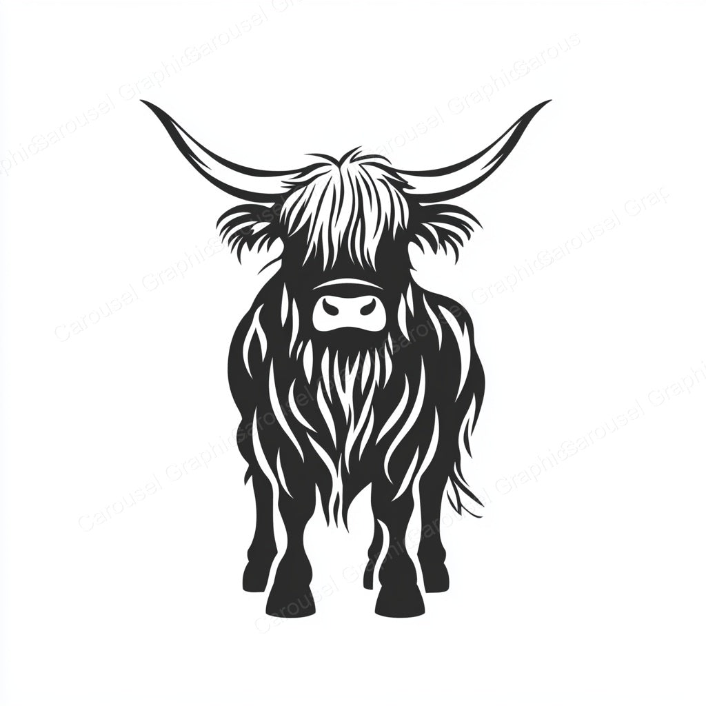 Highland Cow Vector Graphic preview
