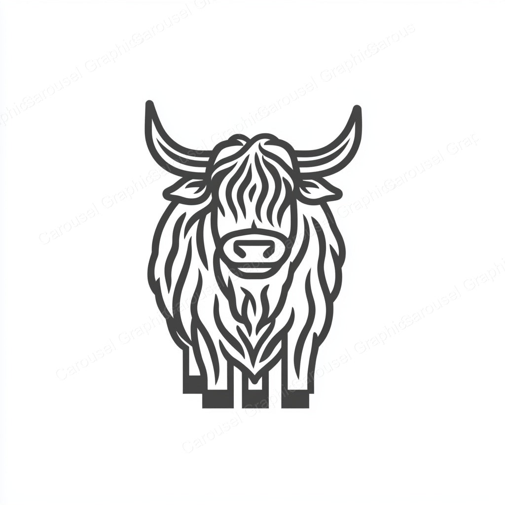 Highland Cow Vector Graphic preview