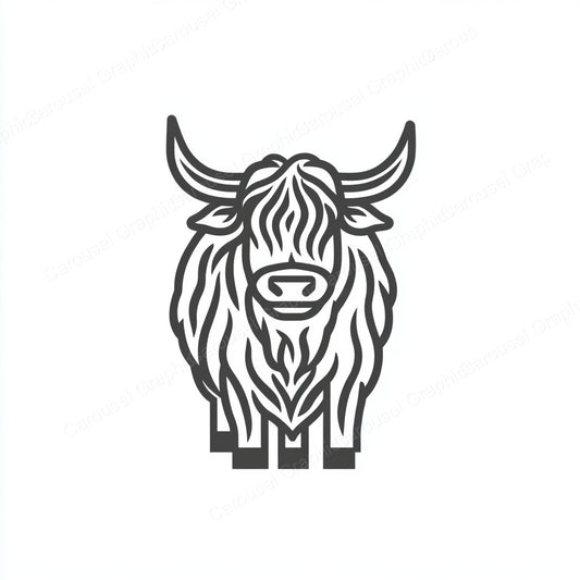 Highland Cow Vector Graphic preview