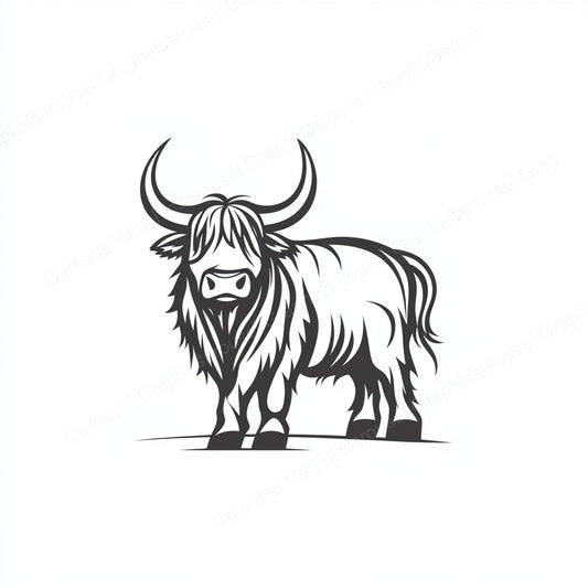 Highland Cow Vector Graphic preview