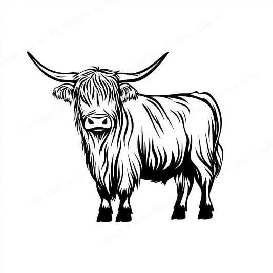 Highland Cow Vector Graphic preview