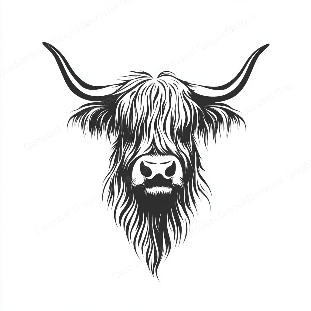 Highland Cow Vector Graphic preview