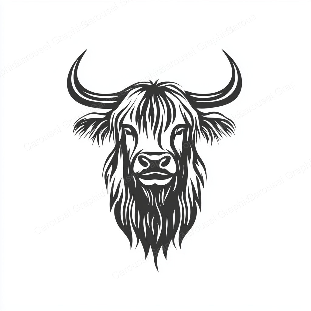 Highland Cow Vector Graphic preview