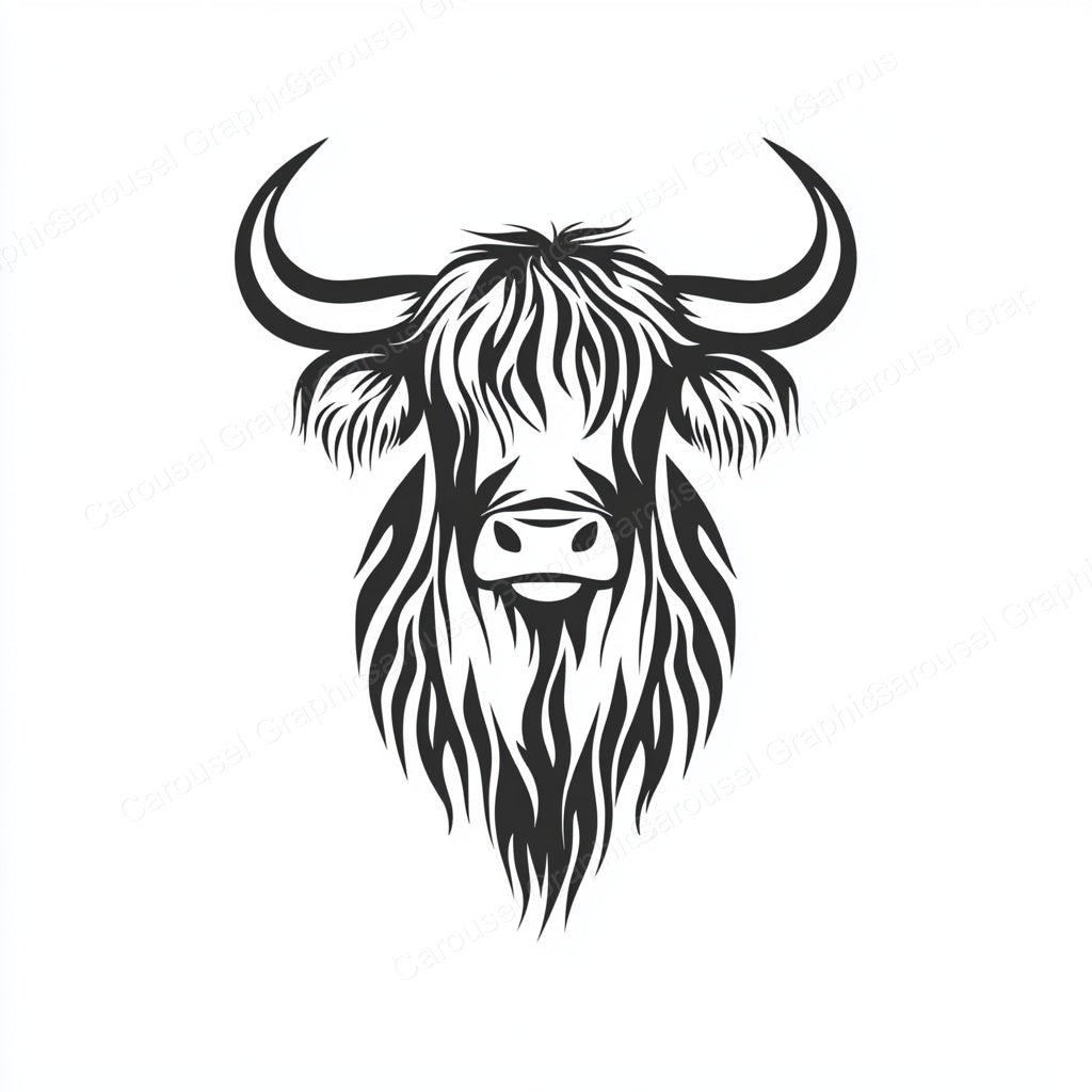 Highland Cow Vector Graphic preview