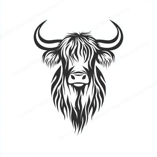 Highland Cow Vector Graphic preview