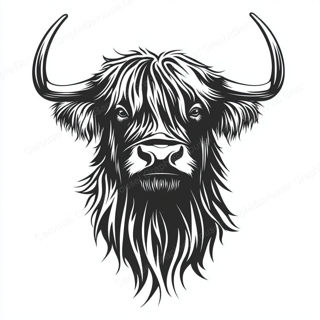 Highland Cow Vector Graphic preview