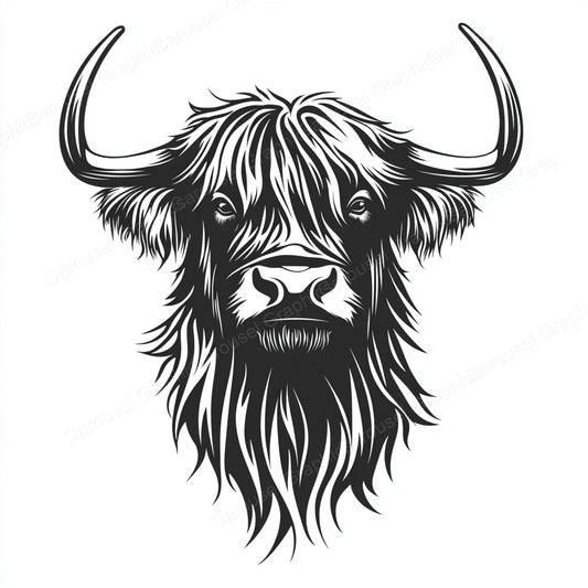 Highland Cow Vector Graphic preview