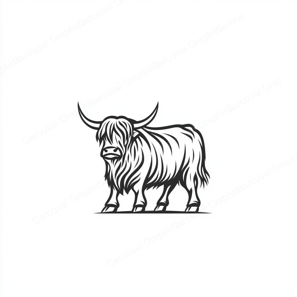 Highland Cow Vector Graphic preview
