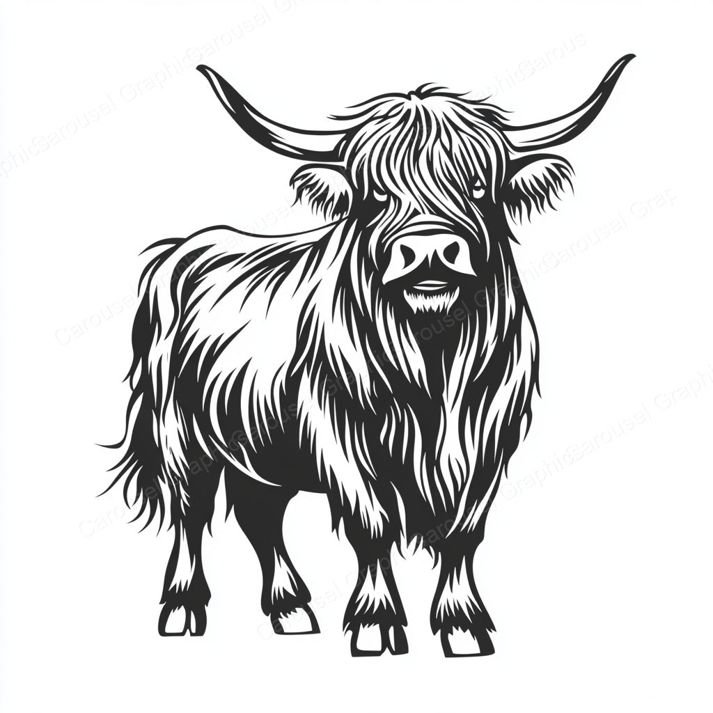 Highland Cow Vector Graphic preview